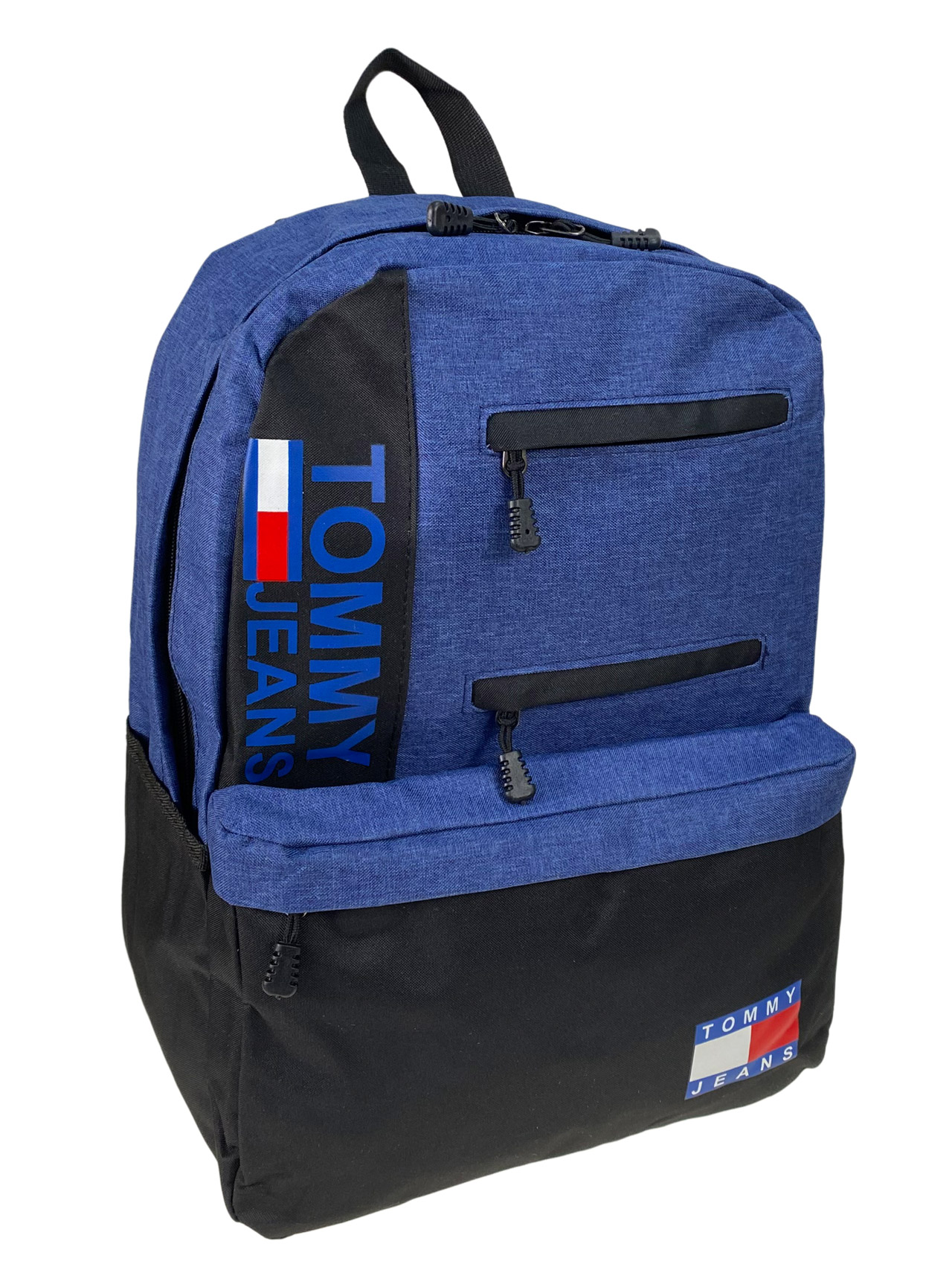 На фото 1 - Мужской  рюкзак из текстиля ,цвет ярко синий с черным 