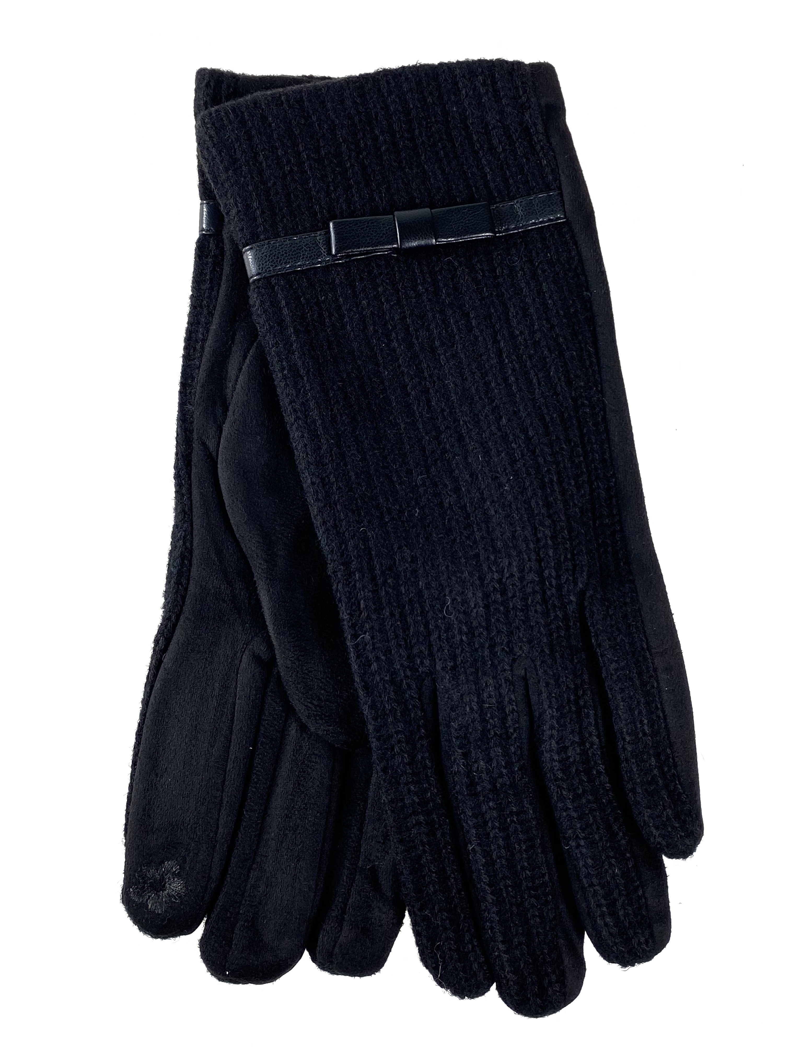 На фото 1 -  Классические перчатки женские, цвет черный