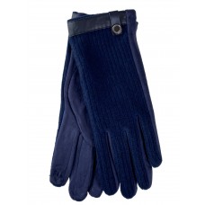 На фото 1 - Классические перчатки женские, цвет синий