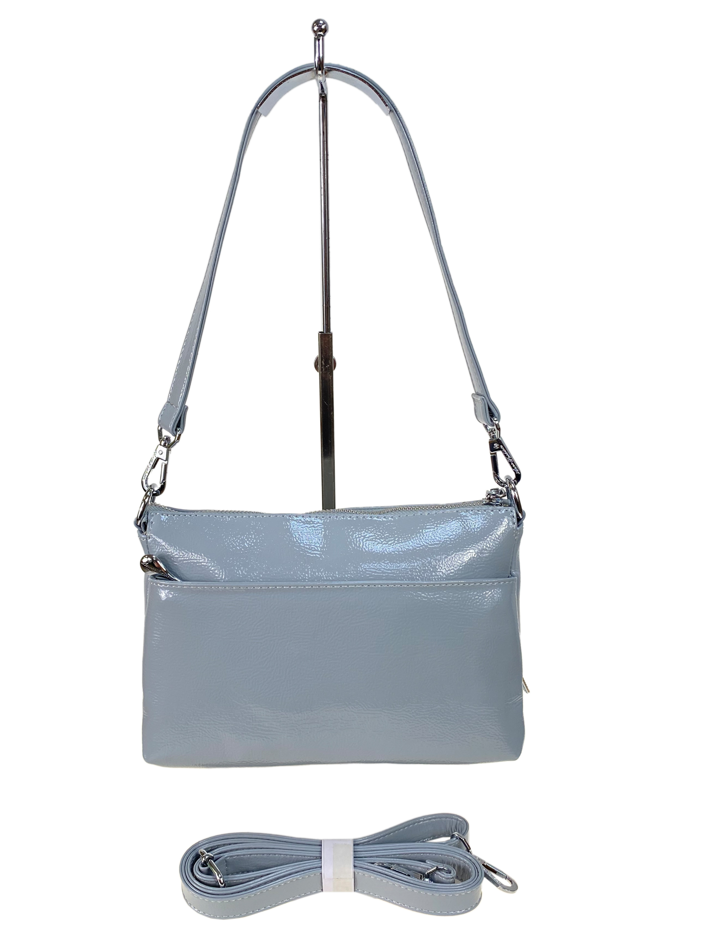 На фото 2 - Женская сумка из искусственной кожи цвет светло голубая