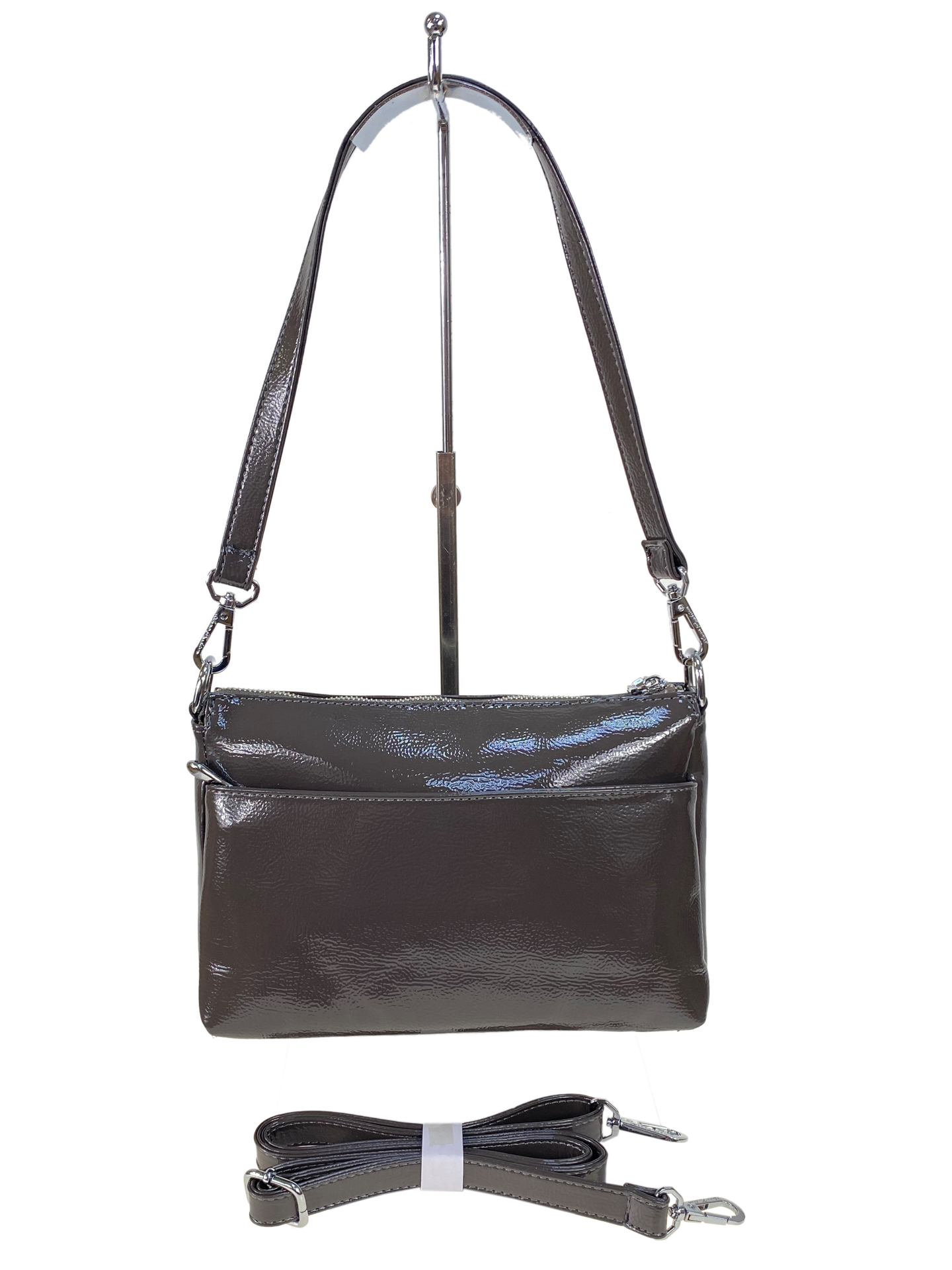 На фото 2 - Женская сумка из искусственной кожи цвет графит