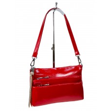 На фото 1 - Женская сумка из искусственной кожи цвет красный