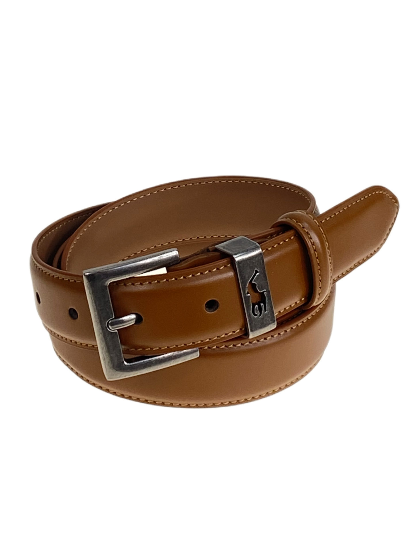 На фото 1 - Ремень женский из натуральной кожи, цвет коричневый