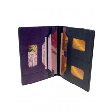 На фото 1 - Обложка для паспорта и автодокуметов из натуральной кожи, цвет мультицвет
