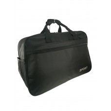 На фото 1 - Дорожно-спортивная сумка из текстиля, цвет чёрный 