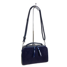 На фото 1 - Женская сумка из искусственной кожи и замши, цвет синий На фото 1 - Женская сумка из искусственной кожи и замши, цвет синий