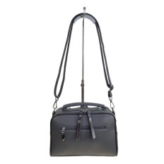 На фото 2 - Женская сумка из искусственной кожи и замши, цвет серый На фото 2 - Женская сумка из искусственной кожи и замши, цвет серый