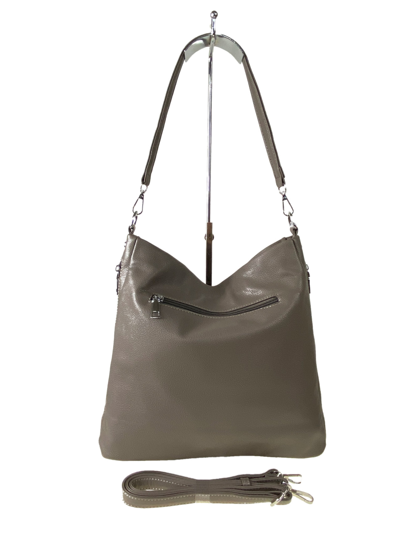 На фото 2 - Женская сумка из искусственной кожи, цвет хаки