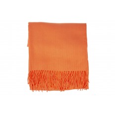 На фото 2 - Шарф-палантин из шерсти и хлопка, цвет оранжевый