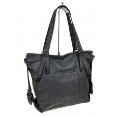 На фото 1 - Женская сумка  из искусственной кожи, цвет серый