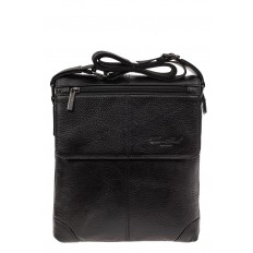 На фото 2 - Мужская сумка планшет через плечо, черная