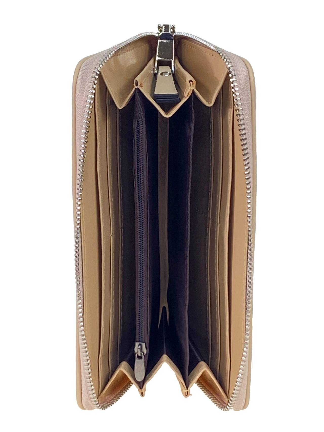 На фото 2 - Женское портмоне из искусственной кожи, цвет бежевый