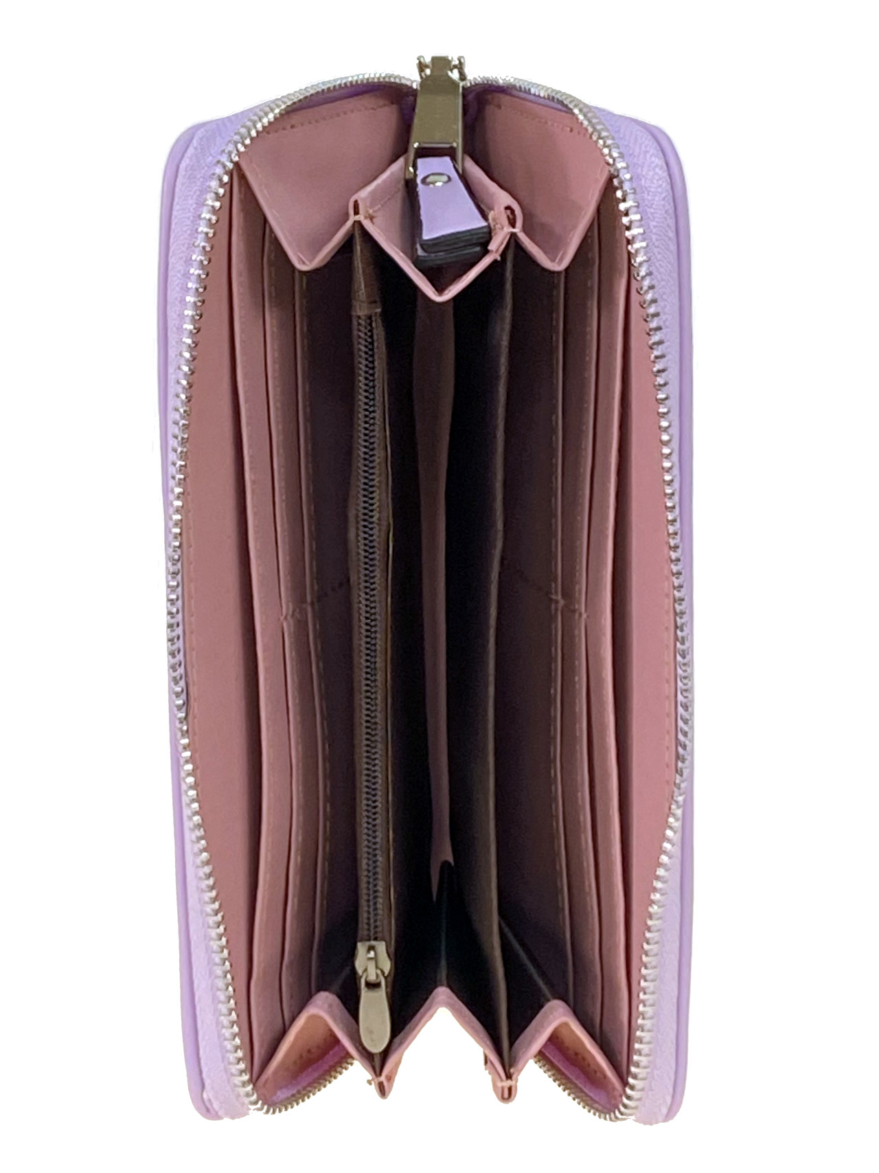 На фото 2 - Женское портмоне из искусственной кожи, цвет сиреневый