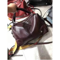 На фото 2 - Женская сумка из натуральной кожи, цвет бордо