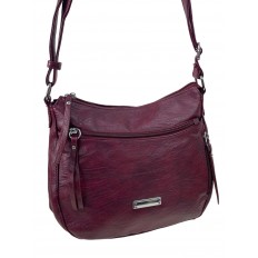 На фото 3 - Женская сумка  из искусственной кожи, цвет бордовый