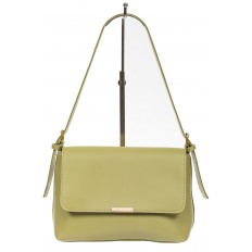 На фото 2 - Женская сумка-мессенджер из мягкой экокожи, цвет оливковый
