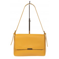 На фото 2 - Женская сумка-мессенджер из мягкой экокожи, цвет жёлтый