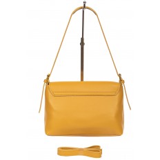 На фото 3 - Женская сумка-мессенджер из мягкой экокожи, цвет жёлтый