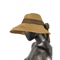 На фото 1 - Летняя женская шляпа, цвет крафт
