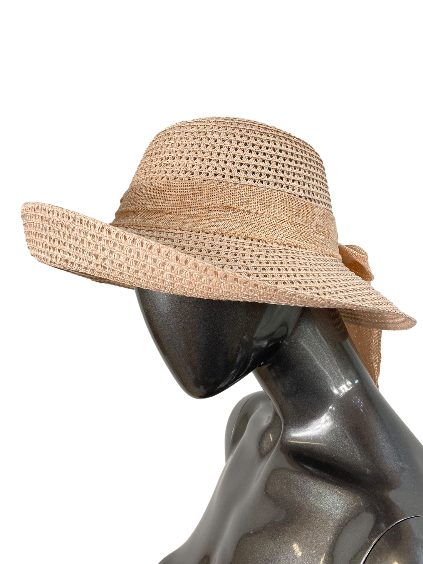 На фото 1 - Летняя женская шляпа, цвет нежно розовый