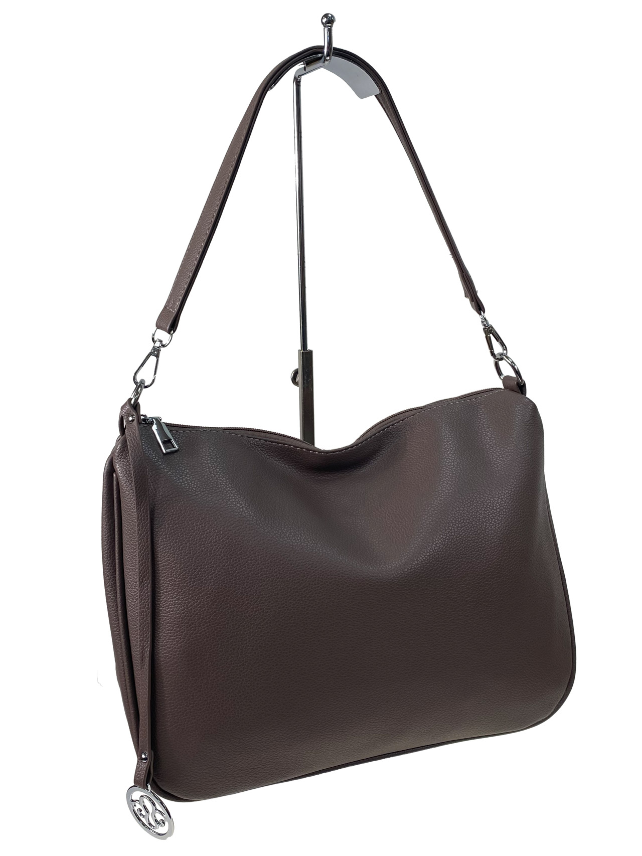 На фото 3 - Женская сумка  из искусственной кожи, цвет хаки