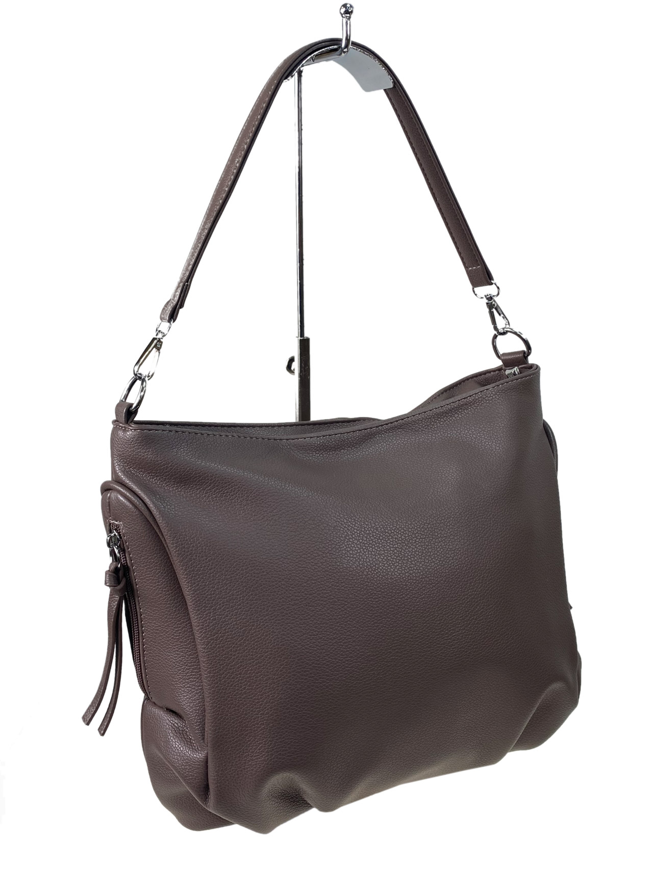 На фото 3 - Женская сумка  из искусственной кожи, цвет хаки