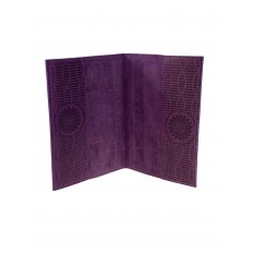 На фото 2 - Обложка для паспорта из натуральной кожи, цвет фиолетовый