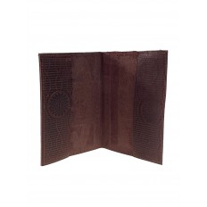 На фото 2 - Обложка для паспорта из натуральной кожи, цвет шоколад