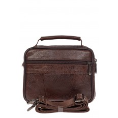 На фото 3 - Небольшая мужская сумка под документы из натуральной кожи, цвет коричневый