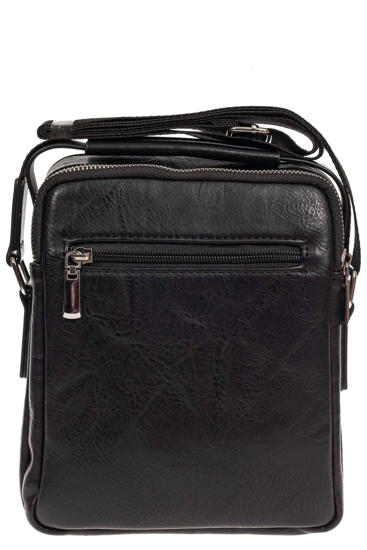 На фото 3 - Повседневная мужская сумка из искусственной кожи, цвет чёрный