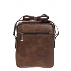 На фото 3 - Повседневная мужская сумка из искусственной кожи, цвет коричневый