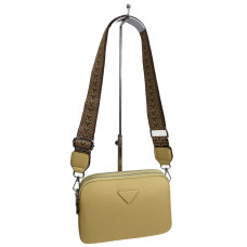 На фото 1 - Женская сумка из искусственной кожи, цвет светло желтый