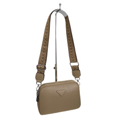 На фото 1 - Женская сумка из искусственной кожи, цвет коричневый