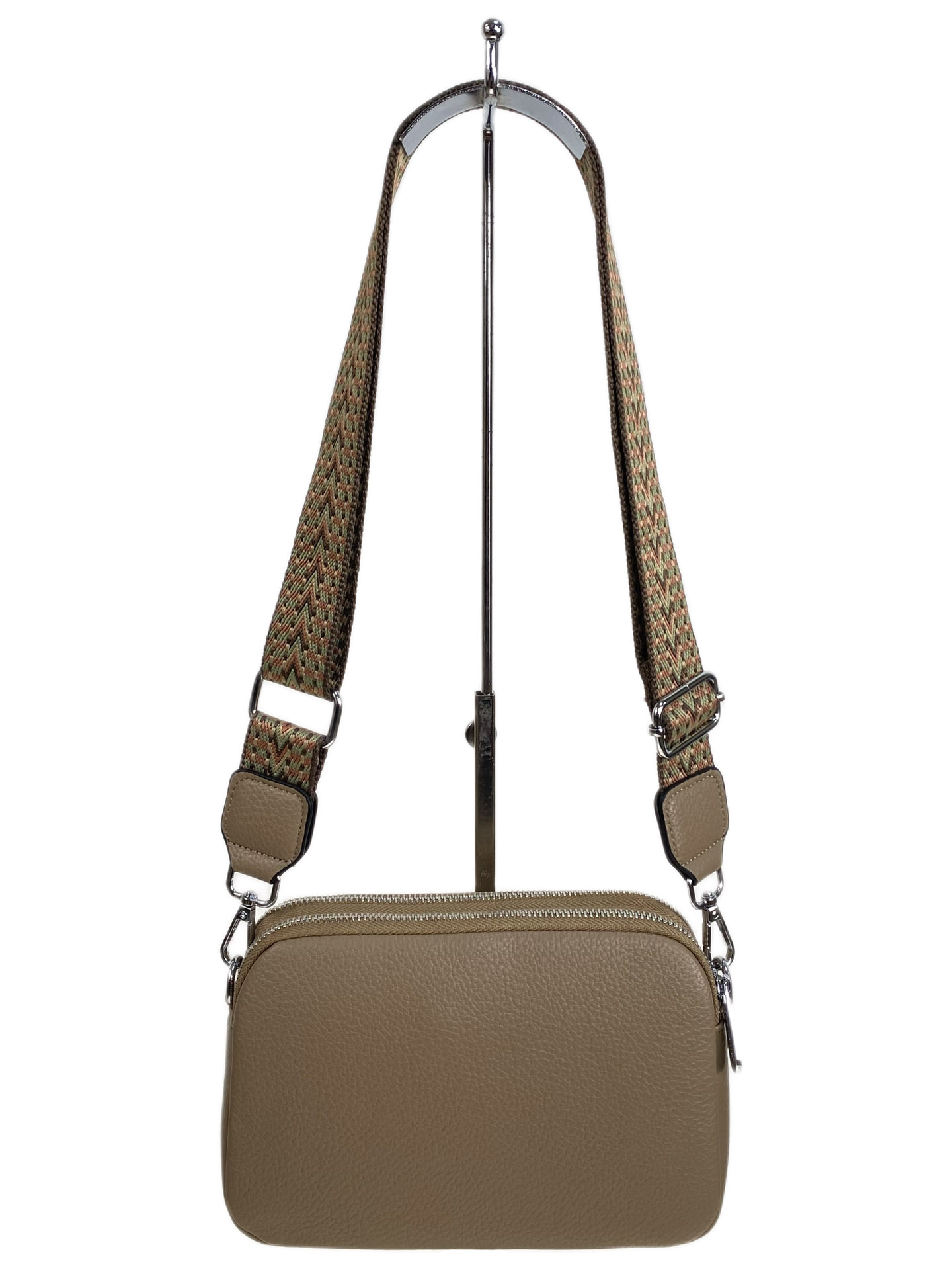 На фото 2 - Женская сумка из искусственной кожи, цвет коричневый