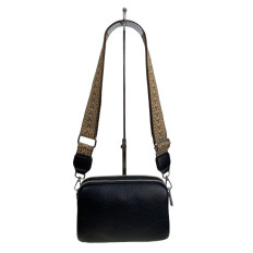 На фото 2 - Женская сумка из искусственной кожи, цвет черный