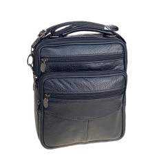 На фото 1 - Сумка мужская из натуральной кожи, цвет черный На фото 1 - Сумка мужская из натуральной кожи, цвет черный