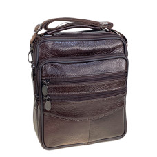 На фото 1 - Сумка мужская из натуральной кожи, цвет коричневый На фото 1 - Сумка мужская из натуральной кожи, цвет коричневый