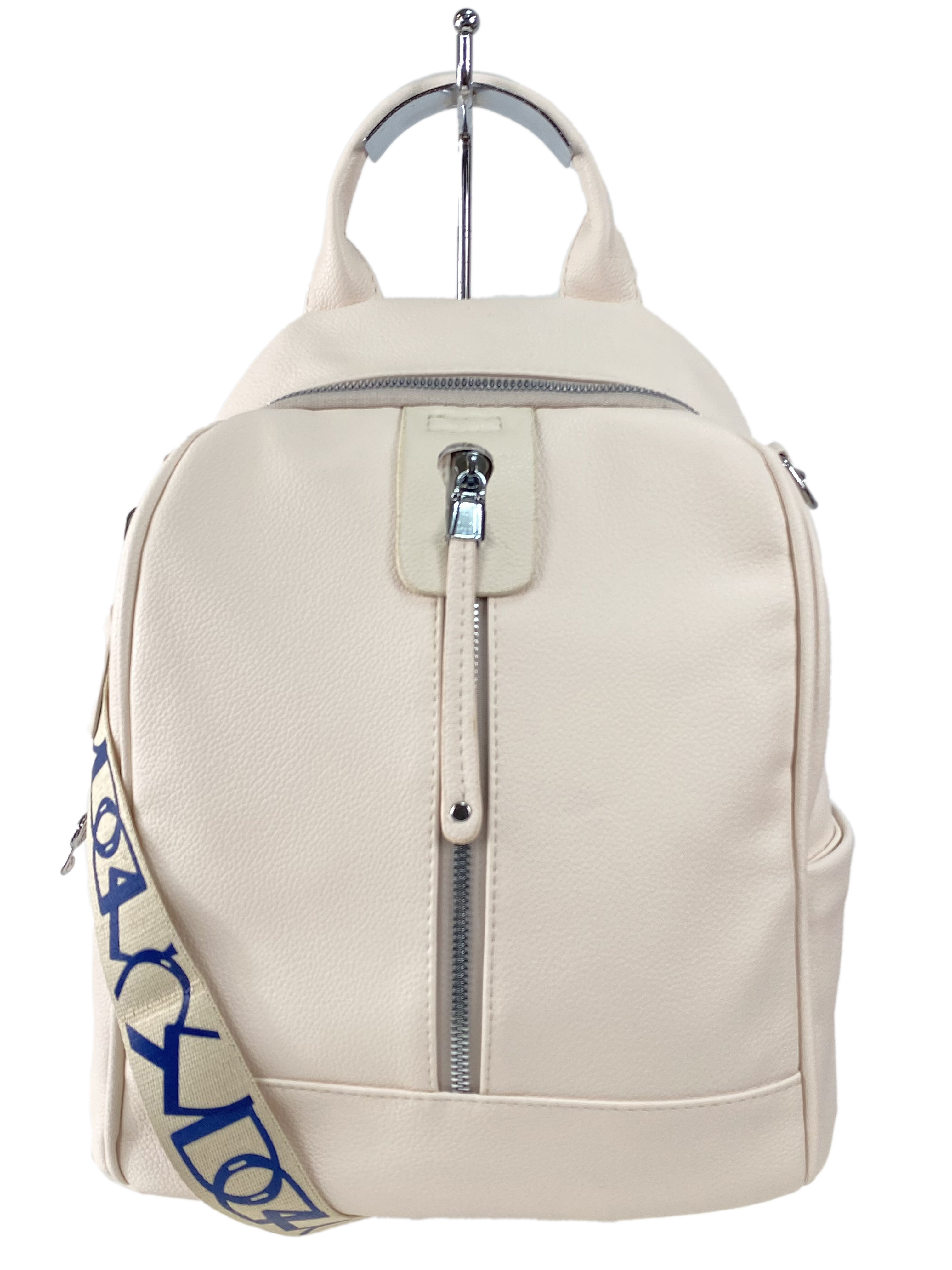 На фото 2 - Женская сумка-рюкзак  из искусственной кожи, цвет белый