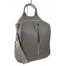 На фото 1 - Женская сумка-рюкзак  из искусственной кожи, цвет серый