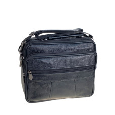 На фото 1 - Сумка мужская из натуральной кожи, цвет черный На фото 1 - Сумка мужская из натуральной кожи, цвет черный