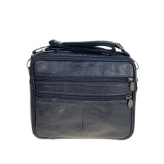 На фото 2 - Сумка мужская из натуральной кожи, цвет черный На фото 2 - Сумка мужская из натуральной кожи, цвет черный