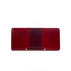 На фото 1 - Женский кошелёк с фермуаром из  искусственной кожи, цвет бордовый
