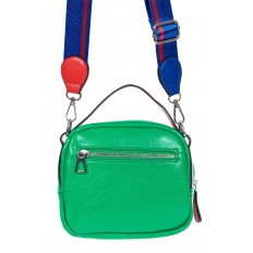 На фото 3 - Летняя сумка-малышка из искусственной кожи с принтом, цвет зелёный
