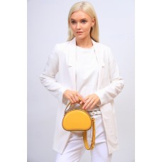 На фото 1 - Женская сумка кросс-боди из искусственной кожи, цвет желтый