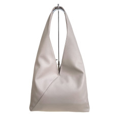 На фото 2 - Женская сумка из искусственной кожи, цвет светло серый