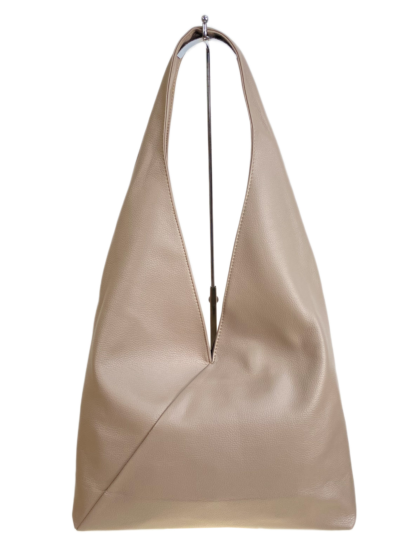 На фото 2 - Женская сумка из искусственной кожи, цвет бежевый