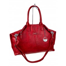 На фото 1 -  Женская сумка из искусственной кожи, цвет  красный