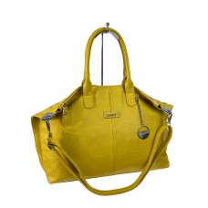На фото 1 -  Женская сумка из искусственной кожи, цвет лимонно жёлтый