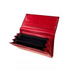 На фото 2 - Женское портмоне из искусственной кожи, цвет красный