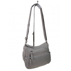 На фото 1 - Женская классическая  сумка из искусственной кожи, цвет серый